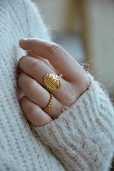 Bague martelée