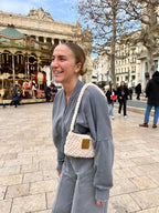 Sac en crochet crème