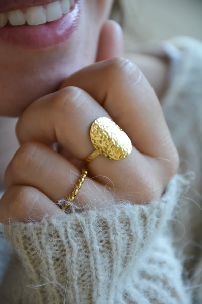 Bague martelée