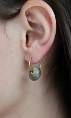 Boucles d'oreilles Donuts Agate d’Afrique