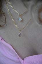 Collier mystère quartz fraise