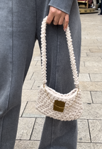 Sac en crochet crème