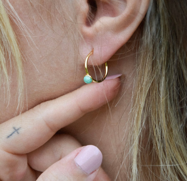 Boucles d’oreilles Ludmila turquoise